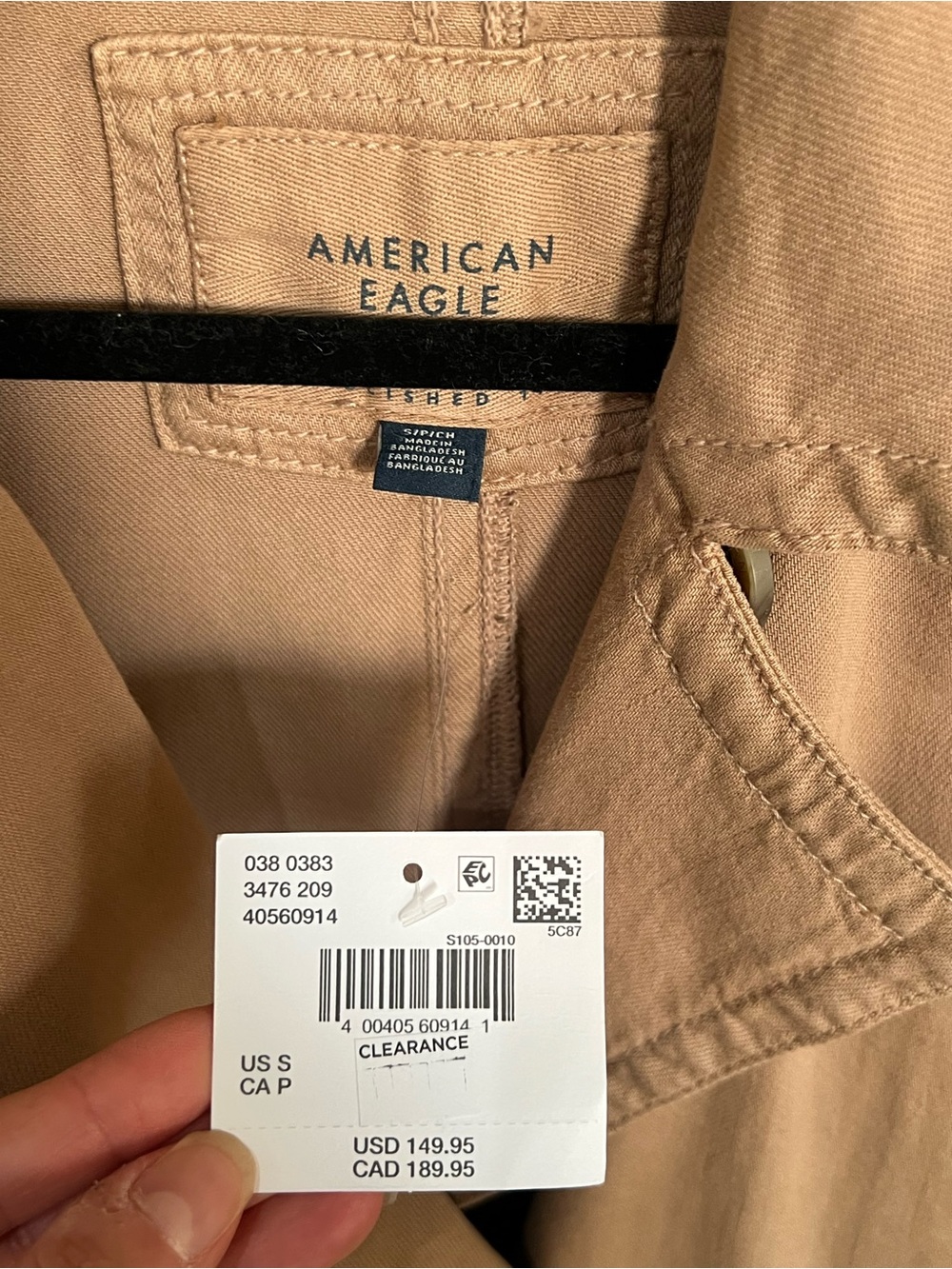 American Eagle Outfitters Double-Breasted Trench Coat - Picture 4 of 4